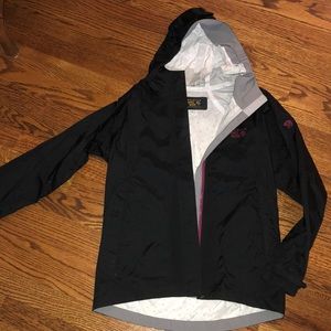 Mountain Hardwear Black and Pink Rain Jacket